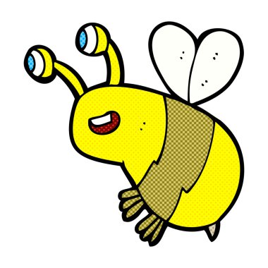 komik karikatür mutlu arı