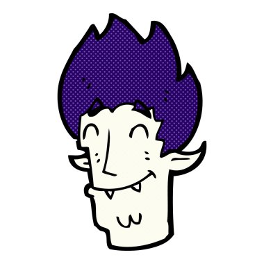 komik karikatür mutlu vampir kafa