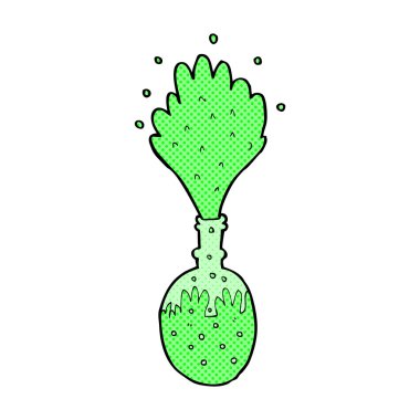 komik karikatür explosing kimyasallar