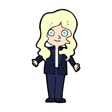 komik karikatür kolay iş kadını