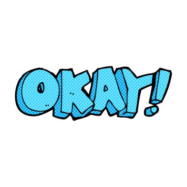 komik karikatür Tamam işareti