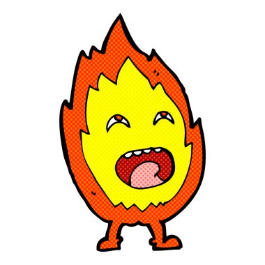 komik çizgi film alev karakteri