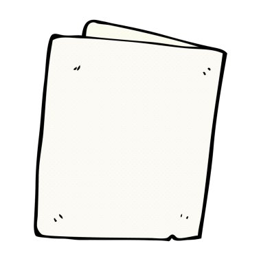 komik karikatür katlanmış kart