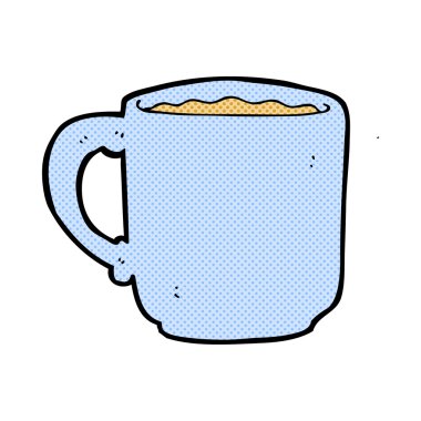 komik karikatür kahve kupa