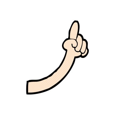 komik karikatür işaretleme kol