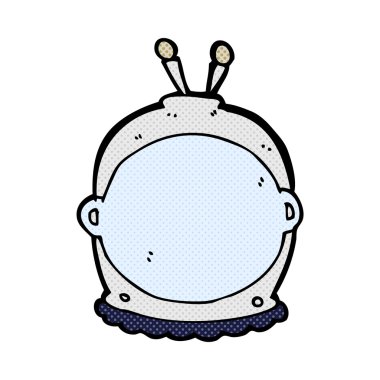 komik karikatür uzay başlığın