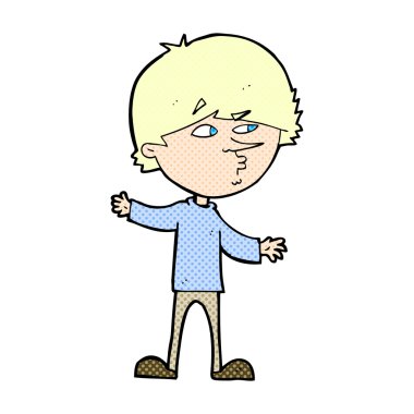 komik karikatür meraklı adam