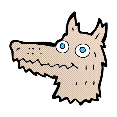 komik karikatür kurt kafası