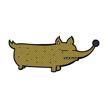 komik karikatür komik küçük köpek