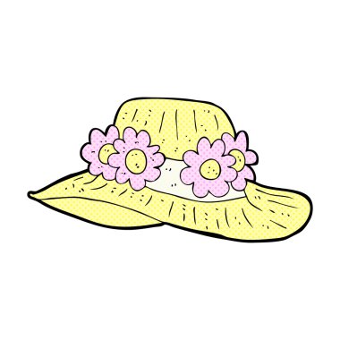 komik karikatür yaz şapka