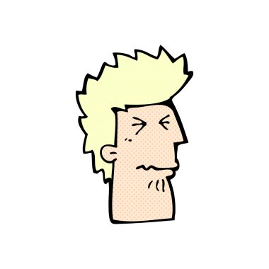 komik karikatür mutsuz adam