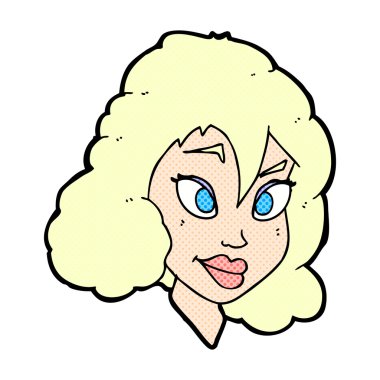 komik karikatür güzel kadın