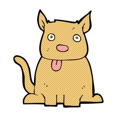 dilini komik karikatür köpek