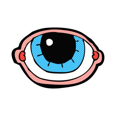 komik karikatür bakan göz