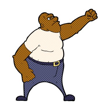 komik karikatür kızgın adam