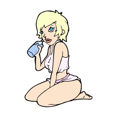 komik çizgi film seksi spor salonu kız