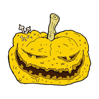 komik karikatür Cadılar Bayramı Balkabağı