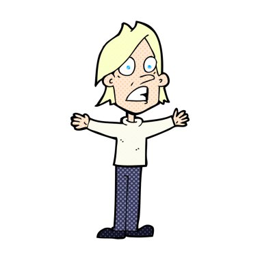 çizgi çizgi film korkmuş bir adamım