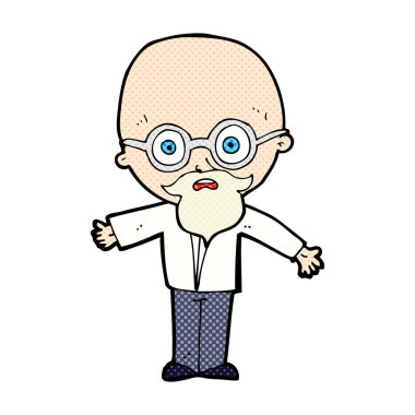 komik karikatür dahi bilim adamı