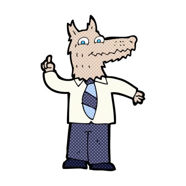 komik karikatür iş kurt fikir ile