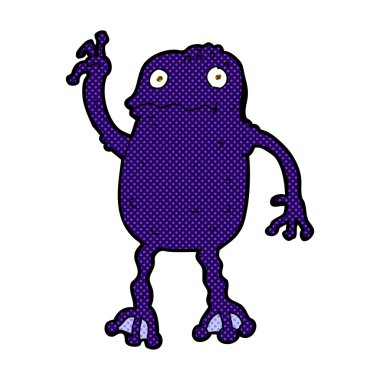 komik karikatür zehirli kurbağa