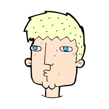 komik karikatür meraklı adam