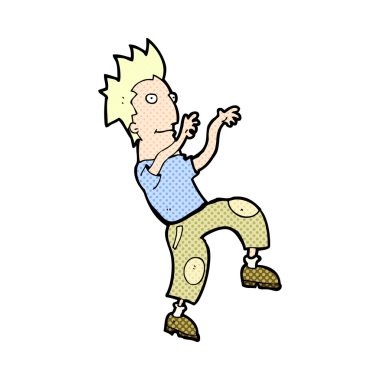 komik karikatür mutlu adam komik dans