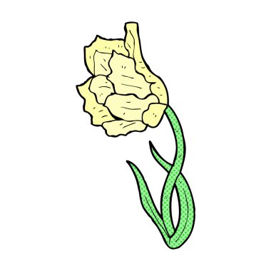 komik karikatür çiçek