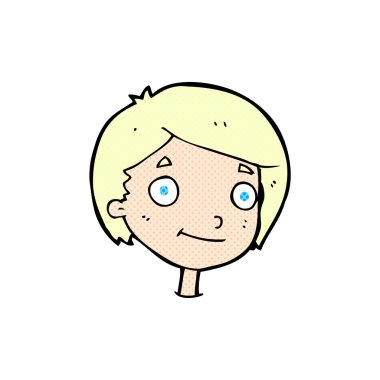 komik karikatür mutlu çocuk