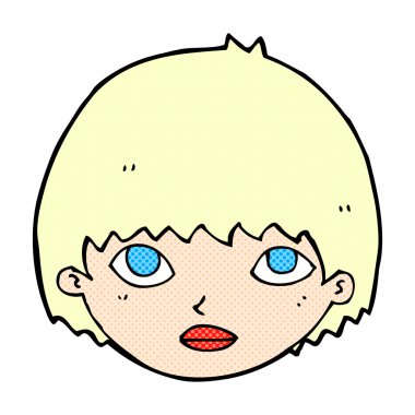 komik karikatür kız bakıyor