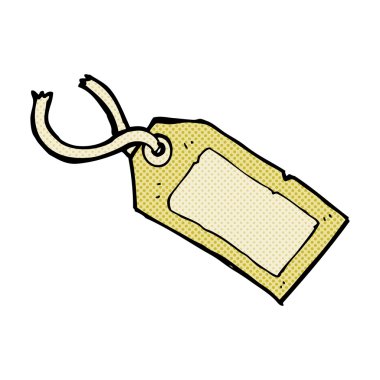 komik karikatür Bagaj etiketi