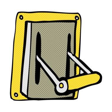 komik karikatür endüstriyel makine kolu