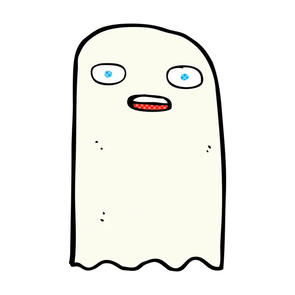 Fantasma cómico divertido de dibujos animados — Vector de stock