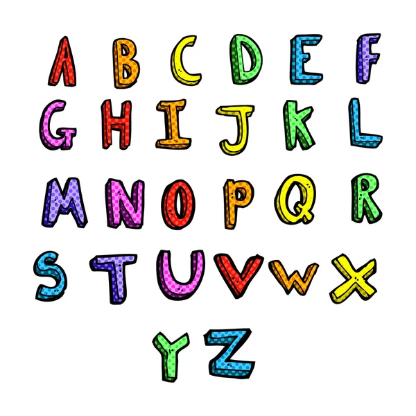 Alphabet bande dessinée — Image vectorielle