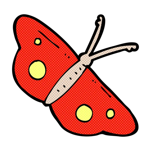 Komiksově kreslenou motýl symbol — Stockový vektor