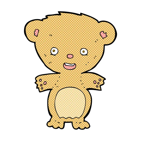 Comic cartoon teddy bear — Stock Vector