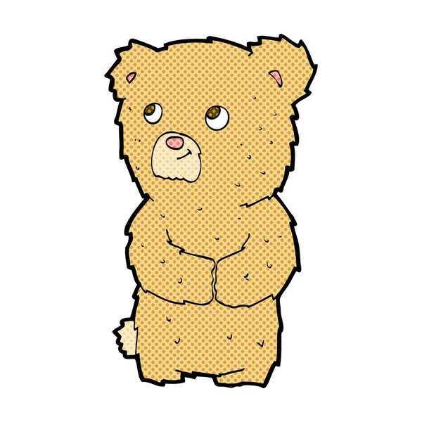 Comic cartoon teddy bear — Stock Vector