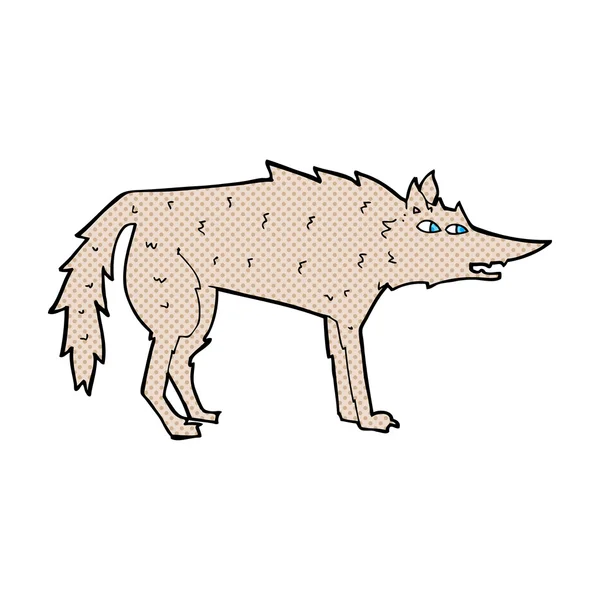 Komiska cartoon wolf — Stock vektor