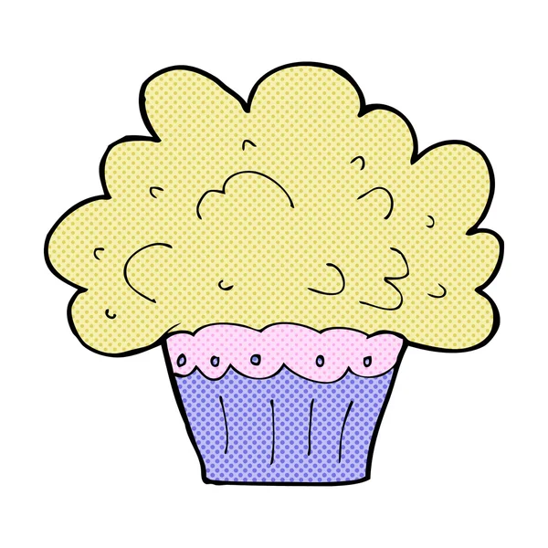 Dessin animé comique grand cupcake — Image vectorielle