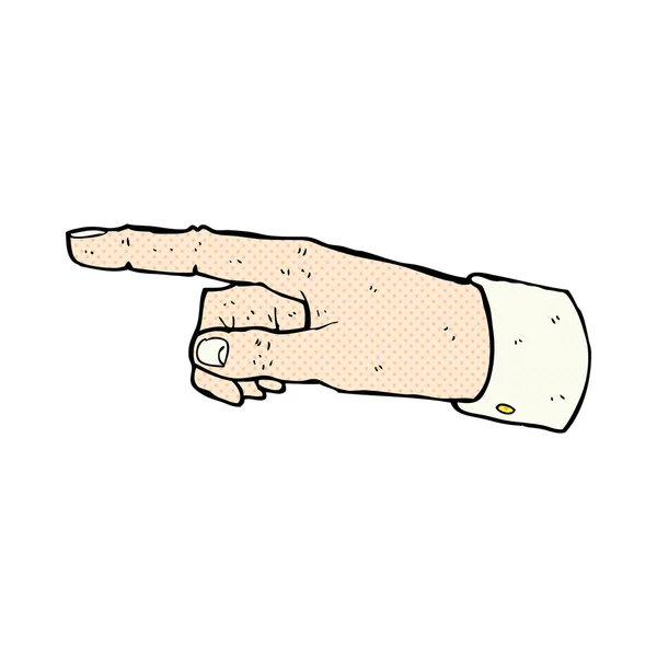Comic cartoon pointing hand — стоковый вектор