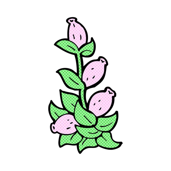 Strip cartoon bloemen — Stockvector