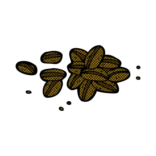 コミック漫画のコーヒー豆 — ストックベクタ