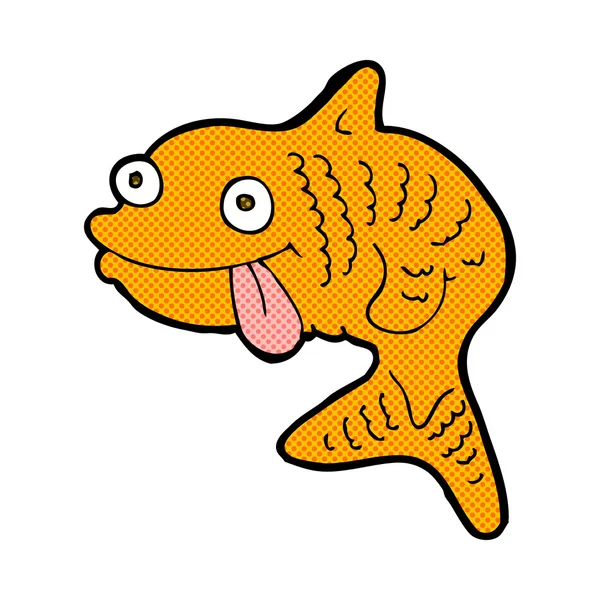 Γελοιογραφία κωμικό ψάρια — Διανυσματικό Αρχείο