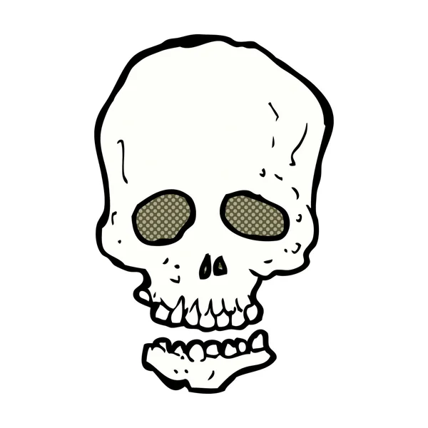 Comic cartoon skull — Stock Vector