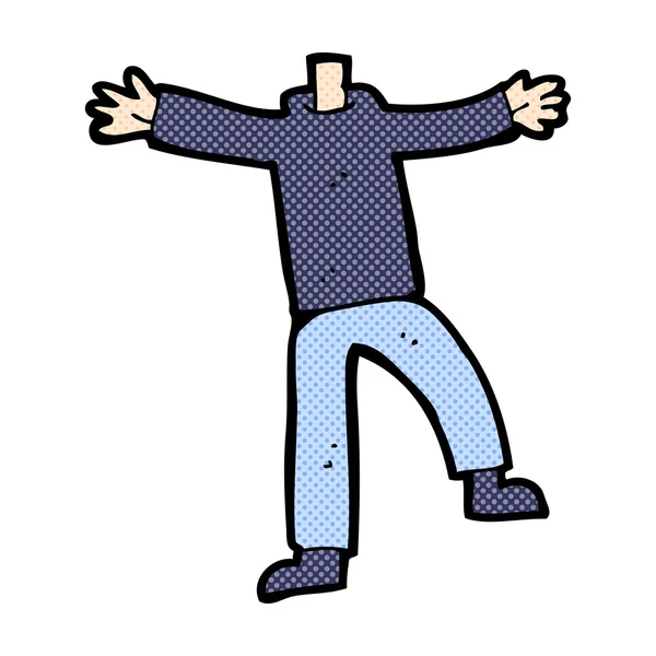 Komiksově kreslenou mužské směřují tělo (kombinovat a komické kreslené — Stockový vektor