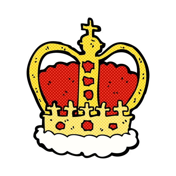 Comic cartoon royal crown — Stock Vector