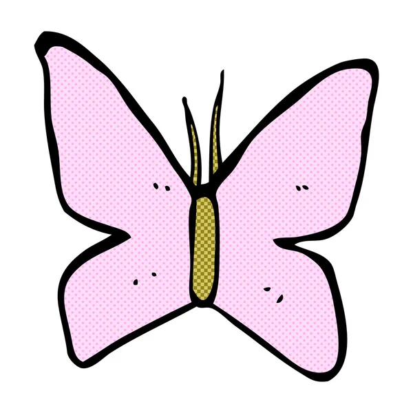 Cómic de dibujos animados símbolo de la mariposa — Vector de stock