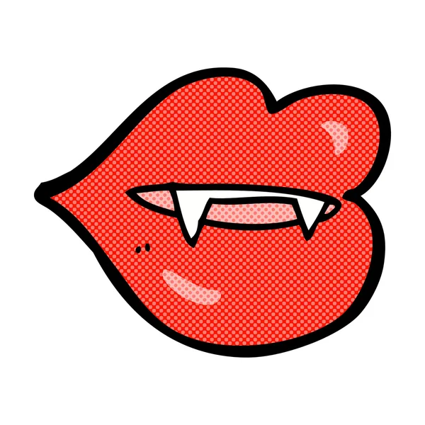 Comic cartoon vampire fangs — Stock Vector