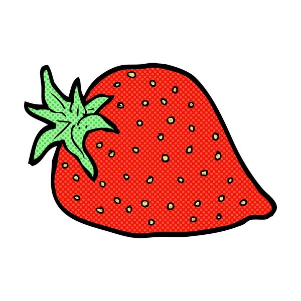 Comic cartoon strawberry — Stock Vector