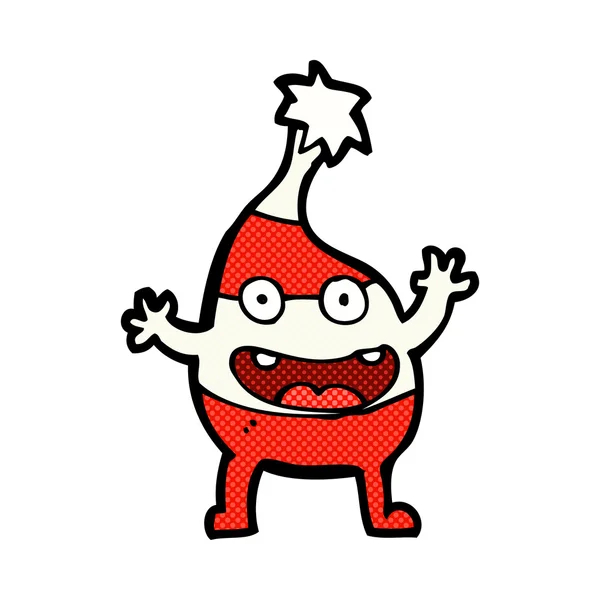 Fumetto divertente creatura di Natale — Vettoriale Stock
